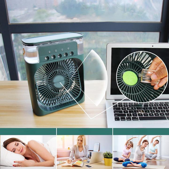 Picture of Silent 10W Rechargeable Air Cooler with Type-C USB | Bazar Offer - Black