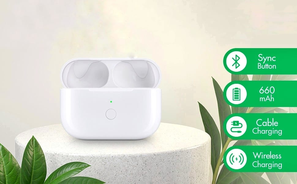 Picture of AirPods Pro Made in Dubai Wireless Charging  Bluetooth Earbuds IPX4  In-Ear Earphone Test