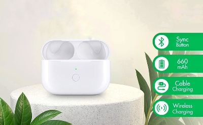 Picture of AirPods Pro Made in Dubai Wireless Charging  Bluetooth Earbuds IPX4  In-Ear Earphone Test