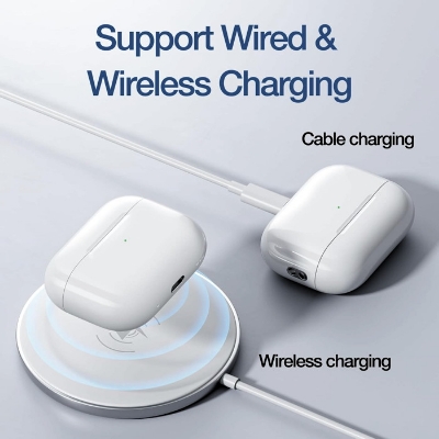 Picture of AirPods Pro Made in Dubai Wireless Charging  Bluetooth Earbuds IPX4  In-Ear Earphone Test