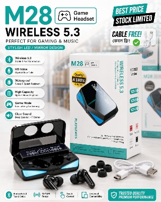 Picture of M28 TWS Bluetooth Earphones Wireless Touch Headphones Stereo Music Gaming Headsets Sports Waterproof Earbuds