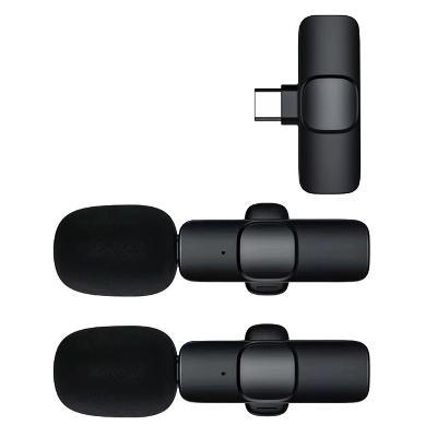 Picture of K9 Wireless Lavalier Microphone Upgraded Plug-Play Auto-Syncs Mic For Vlogs Interview Youtubers (NO APP or Bluetooth Needed)