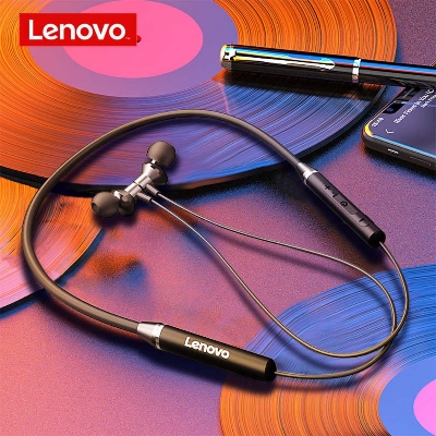 Picture of Lenovo Wireless Headsets HE05X Sport Earphone Magnetic Hanging Bluetooth 5.0 Call noise reduction 8 Hours Music Control - Headphone - Headphone - Ear Phone - Earphone