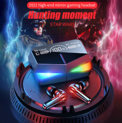 Picture of M28 TWS Bluetooth 5.1 Gaming Headset Dual Mode Wireless Earphones Sports Stereo Sound Low Latency LED Digital Display Smart Touch Earphone