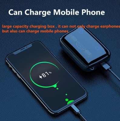 Picture of M19 Wireless Earbuds 5.1 Bluetooth Headphones Touch Control with Wireless Charging Case IPX8 Waterproof TWS Stereo Earphones in-Ear Built-in Mic Headset