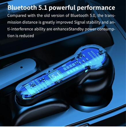 Picture of M19 Wireless Earbuds 5.1 Bluetooth Headphones Touch Control with Wireless Charging Case IPX8 Waterproof TWS Stereo Earphones in-Ear Built-in Mic Headset