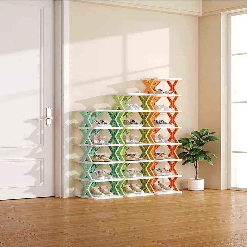 Picture of 5Layers-New multi-functional household foldable shoe cabinet, home balcony toy foldable storage unit