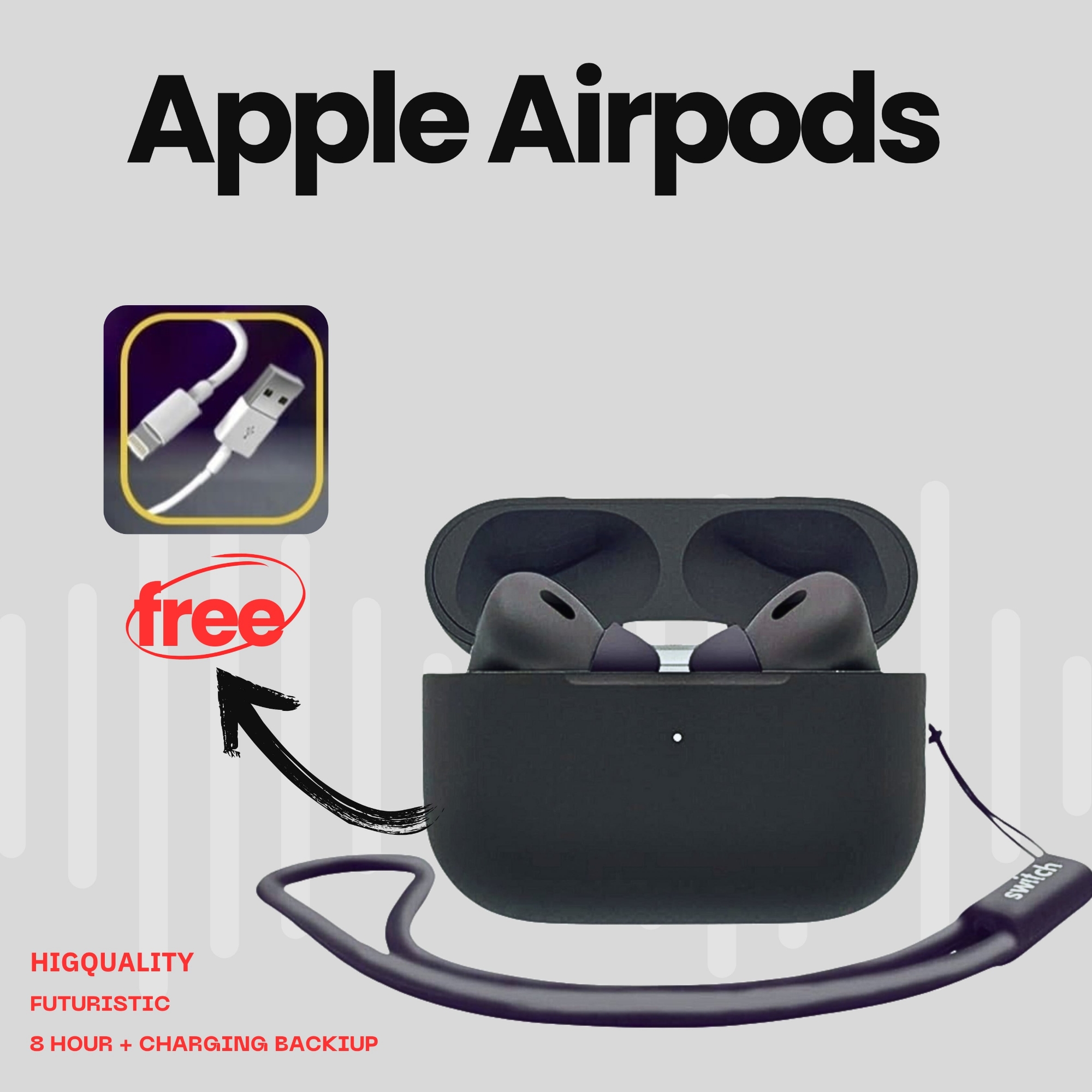 Picture of Airpods Pro / tws Black edition wireless earbuds Bluetooth replica Bluetooth headphone