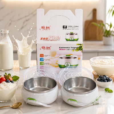 Picture of (Doi) Yogurt Maker-Automatic Stainless Steel - ABS + PP - 220-240V - 15W - 1L Capacity - On/Off Switch - Light Indicator - 7-9 Hours Preparation Time -