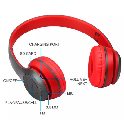 Picture of P47 - Wireless Bluetooth Headphone | Super cool Sound with High Bass in Ear Earphone by Latfu