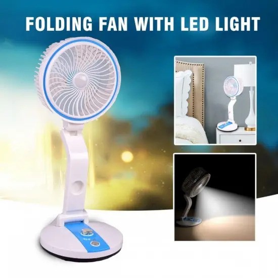Picture of LR Rechargeable Folding Table Fan with Light Multifunctional Cute fan By Latfu