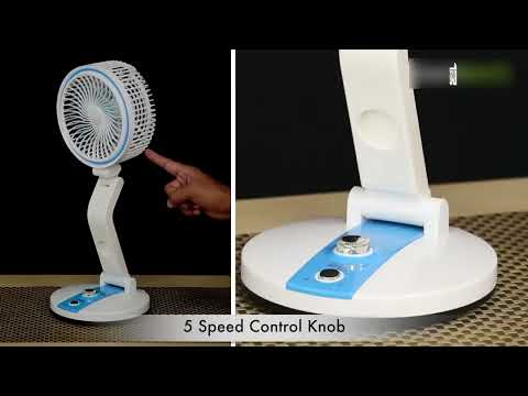 Picture of LR Rechargeable Folding Table Fan with Light Multifunctional Cute fan By Latfu