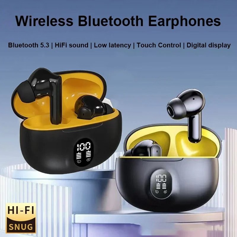 Picture of S510 TWS Wireless Bluetooth Headphones 5.3 LED Power Earphones Digital Display Headset Stereo Sound Bluetooth-compatible 5.3 for Bluetooth Wireless Sports High-End Noise Reduction Ultra-Long Life Battery in-Ear Bluetooth Headset By  ByteBox