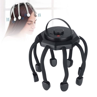 Picture of Electric Head Massager Octopus Scalp Massager Therapy Device Electric Octopus Claw Head Scalp Massager 3 Modes Vibration Massage Therapeutic Head Scratcher Relief Head Fatigue Improve Sleep Octopus Head Vibration Relaxing Massager by Latfu