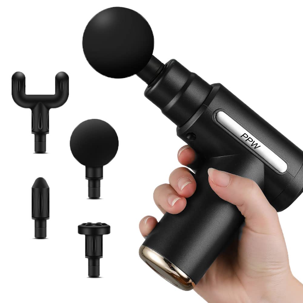 Picture of Mini Electric Massage Gun Portable Deep Tissue Massage Gun - Pain Relief USB Rechargeable Body Massager by Latfu
