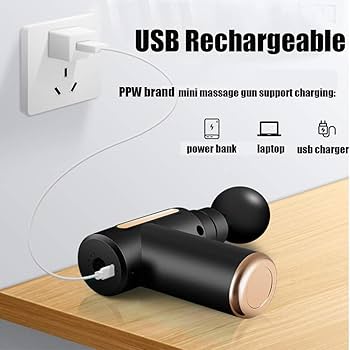 Picture of Mini Electric Massage Gun Portable Deep Tissue Massage Gun - Pain Relief USB Rechargeable Body Massager by Latfu