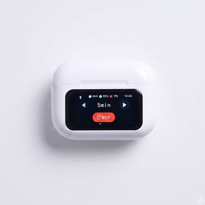 Picture of Airpods Pro 2  With Screen Display ANC / ENC Dobble Dark Touch Control Noise Reduction Long Battery  Bluetooth Headphone