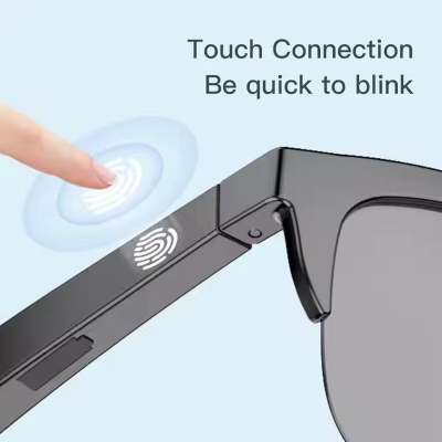 Picture of Unisex Smart Sunglasses with Hi-Res Audio, HD UV Protection, Wireless Calls & Music, Long Battery Life, Rechargeable, Touchpad Control By Latfu