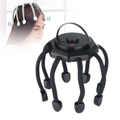 Picture of Electric Head Massager Octopus Scalp Massager Therapy Device Electric Octopus Claw Head Scalp Massager 3 Modes Vibration Massage Therapeutic Head Scratcher Relief Head Fatigue Improve Sleep Octopus Head Vibration Relaxing Massager by Latfu
