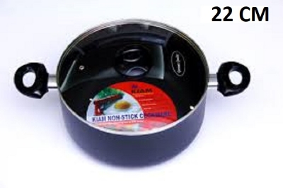 Picture of Kiam Non Stick Casserole (Sauce Pan) With Glass Lid (20cm-36cm) (Grey22)