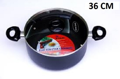 Picture of Kiam Non Stick Casserole (Sauce Pan) With Glass Lid (20cm-36cm) (Grey36)
