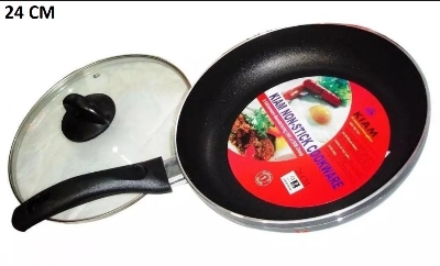Picture of Kiam Non Stick Fry Pan With Glass Lid (20cm-28cm) (Grey24)
