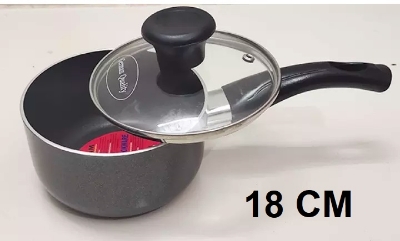 Picture of Kiam Marble Coated Milk Pan With Glass Lid (Multicolor18)