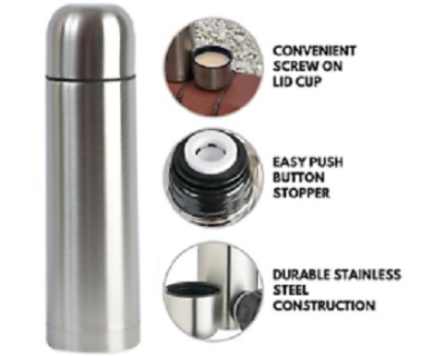 Picture of 350ML ALL STEEL HOT/COLD WATER FLASK/TEA FLASKS/VACUUM BOTTLE (Multicolor)