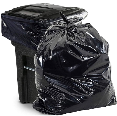 Picture of BLACK Poly Bag / Trash Bag / Garbage Bag / Moyla Felar Bag / Polibag (45 "x 27") (Black50PCS)