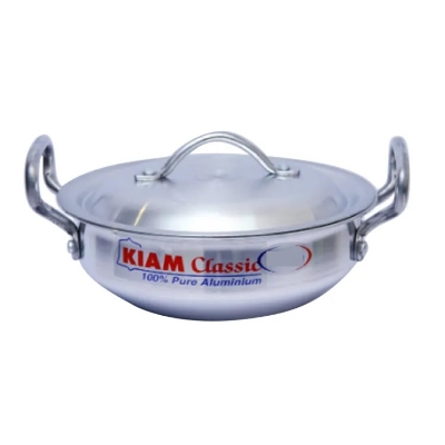 Picture of Kiam Anodized Karai With Metal Handle (ORDER AS PER SIZES) (Silver30CM)