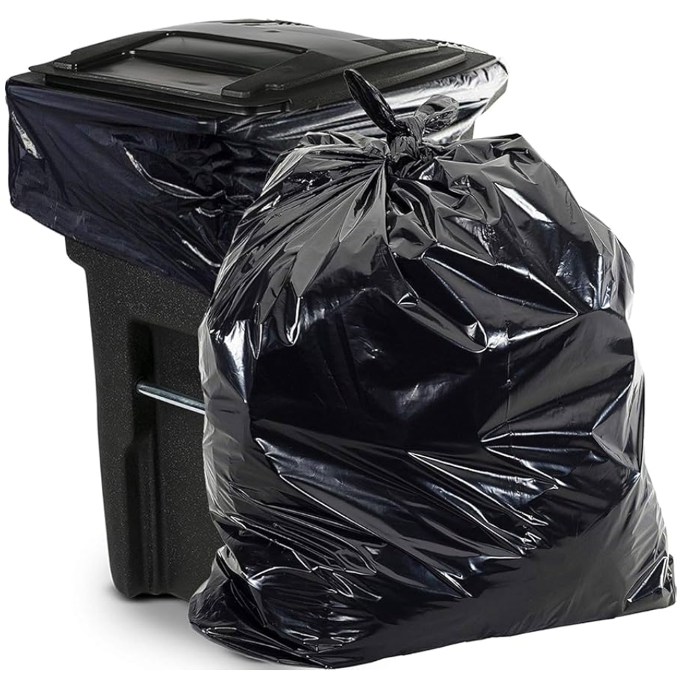 Picture of BLACK Trash Bag / Poly Bag / Garbage Bag / Moyla Felar Bag / Polibag (45 "x 27") (Black100PCS)