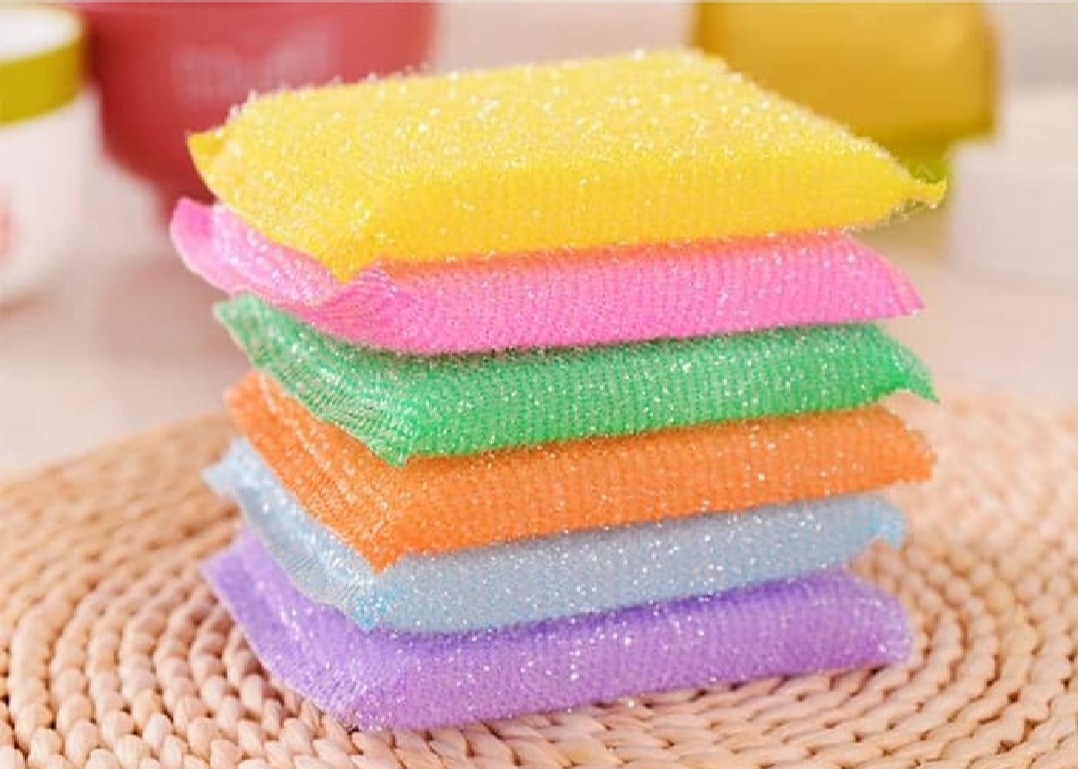 Picture of Soft Sponge Scrubbing Pads Wash Cleaning Pads Kitchen Bowl Dish Pot (4PIECES)