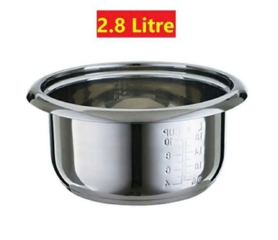 Picture of Stainless Steel Rice Cooker Inner Cooking Pot/Rice Cooker Replacement Pot/Rice Cooking Insert Inner Cooking Pot 1.8-2.8 Liter (2.8 Liter)