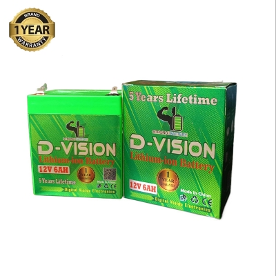 Picture of 12 Volt 6ah Battery D Vision Lithium-ion Battery bms Protection with 1 years Gruntee