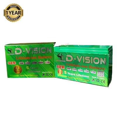 Picture of 12v 9ah Battery D Vision Lithium-ion Cell BMS Protection with 1 Years Gruntee