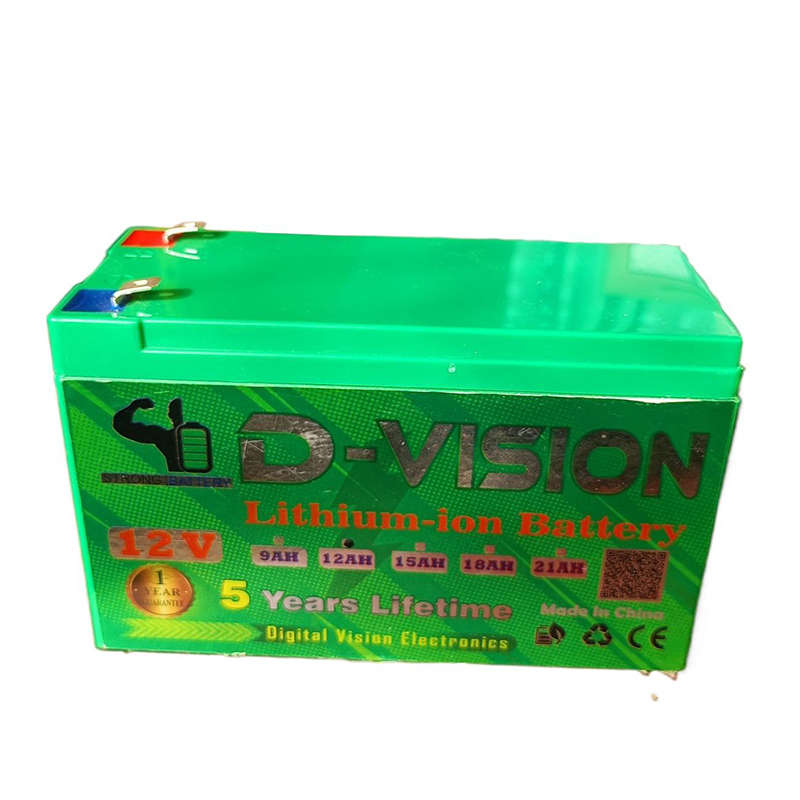 Picture of 12 Volt 12ah battery D Vision Lithium-ion cell BMS Protection with 1 Years Grunte