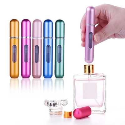 Picture of 5ml Portable Mini Refillable Perfume Bottle With Spray Scent Pump Empty Cosmetic Containers Spray Atomizer Bottle For Travel - Multicolor