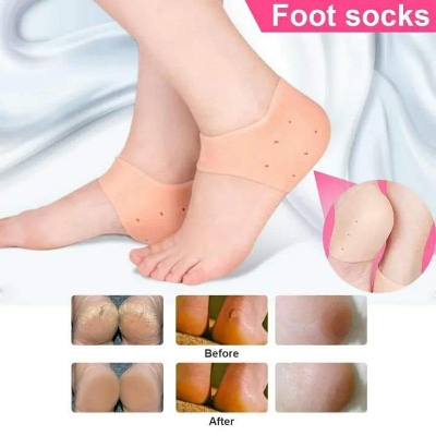 Picture of Silicone Heel Anti Crack Set for Men and Women To Eliminate Cracks (Free Size) - Pink