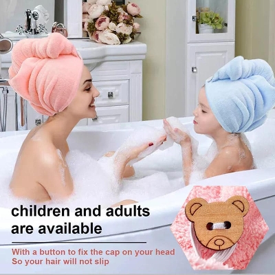 Picture of Magic Hair Wrap Bath Salon Towels Fast Drying Absorbent Cap For Women And Girls - Multicolor