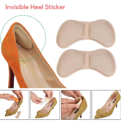 Picture of Soft Foam Back Heel Insoles/ High Heel Anti-Wear Shoes Pad/ Self-adhesive Insole Feet Care Patch Pads - Skin - Int: One size