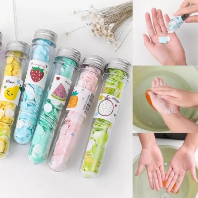 Picture of 1 Bottle Mini Colorful Flower Peper Soap for Travel ( Made in China - Multicolor