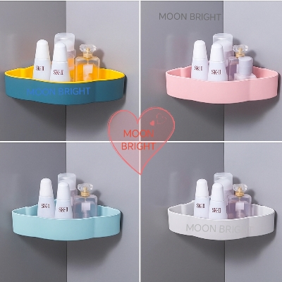 Picture of 1pcs Bathroom Wall Shelves Triangle / Antung Shower Shelf Non-deforming Traceless Tray Bathroom Organizer - Multicolor