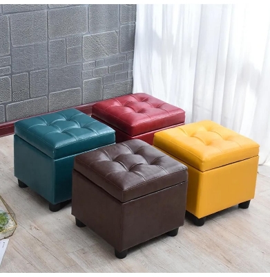 Picture of square Sofa Leather Single Stool/Mora multicolor Sofa Set