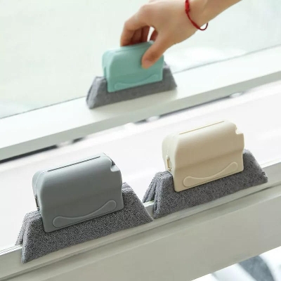 Picture of 1pcs Window Groove Cleaning Cloth Window Cleaning Brush Brush Windows Slot Cleaner Brush Clean Window Slot Cleaner - Multicolor