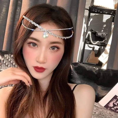 Picture of Tiara Bridal Crown Headbands Headpiece for Women - Silver