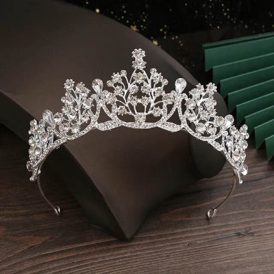 Picture of Rhinestone Crown Crystal Headpieces for Womens - Silver