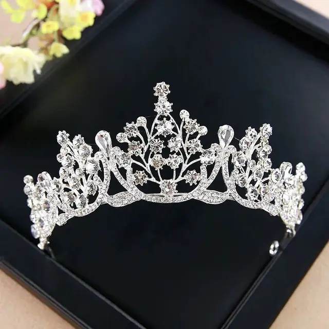 Picture of Rhinestone Crown Crystal Headpieces for Womens - Silver