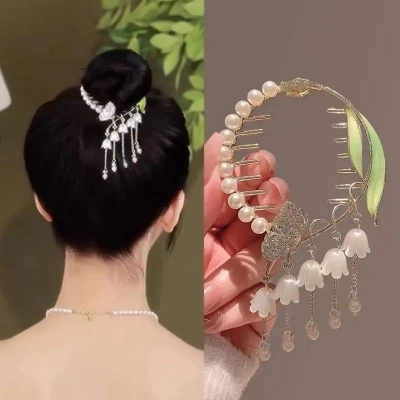 Picture of Beautiful Bokul Flower Hair Band For women - White