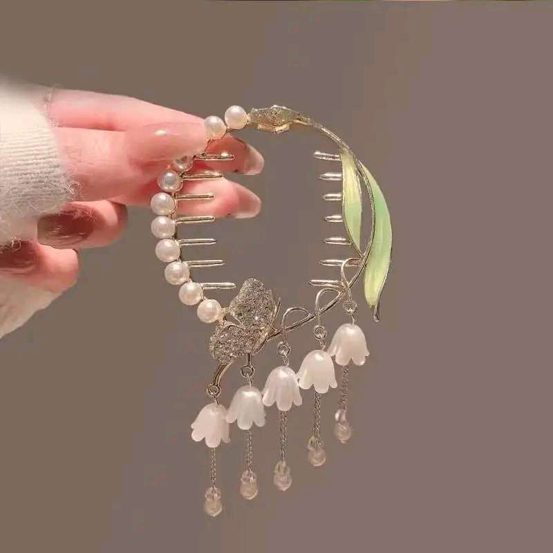Picture of Beautiful Bokul Flower Hair Band For women - White