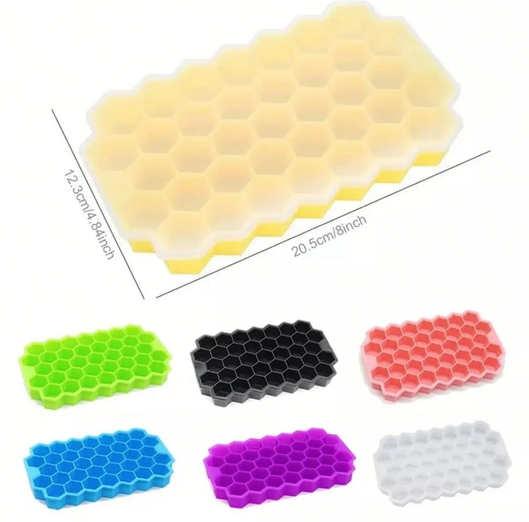 Picture of Silicone lce Cube Tray 37 Cavity lce-making Box - Multicolor